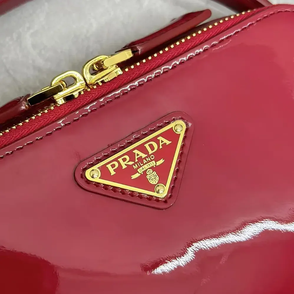 Prada Odette Patent Leather Mini-bag for Women in Red Prada Odette Patent Leather Mini-bag for Women in Red