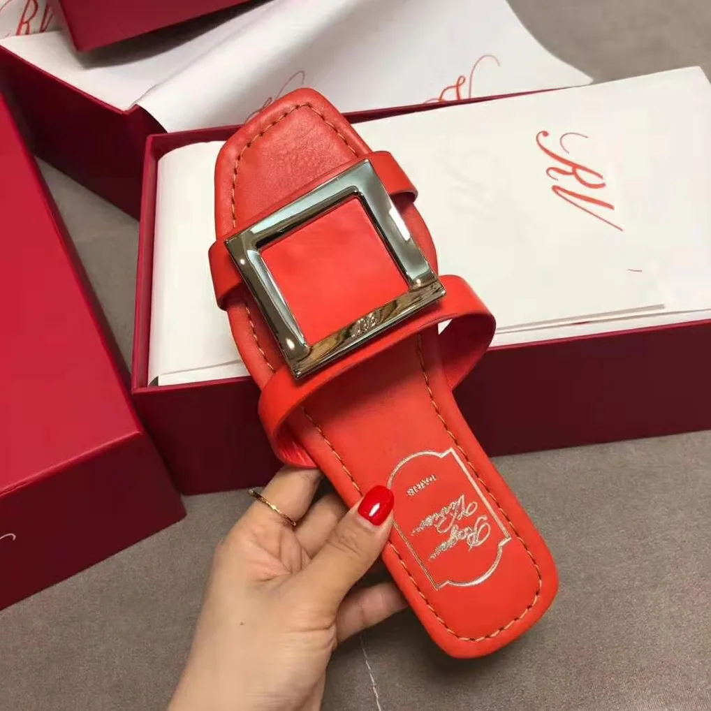 Roger Vivier Bikiviv' Mules Flat Sandals for Women in Orange