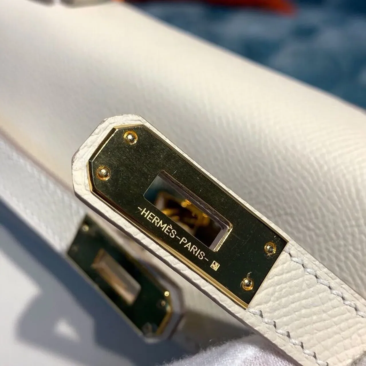 Hermes Kelly Craie Gold Toned Hardware /