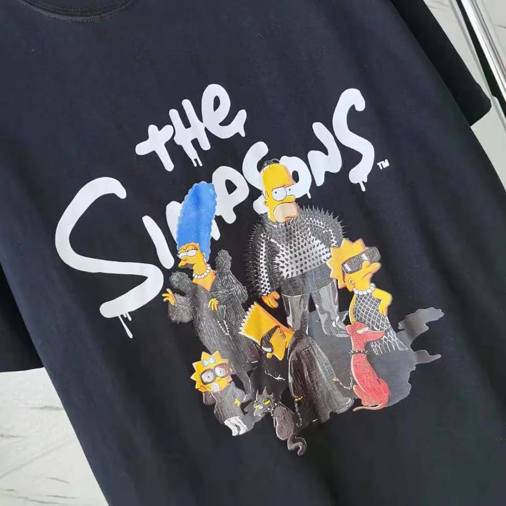Balenciaga Simpsons Tm and 20th Television T for Men in shirt Oversized in Black Balenciaga Simpsons Tm and 20th Television T for Men in shirt Oversized in Black
