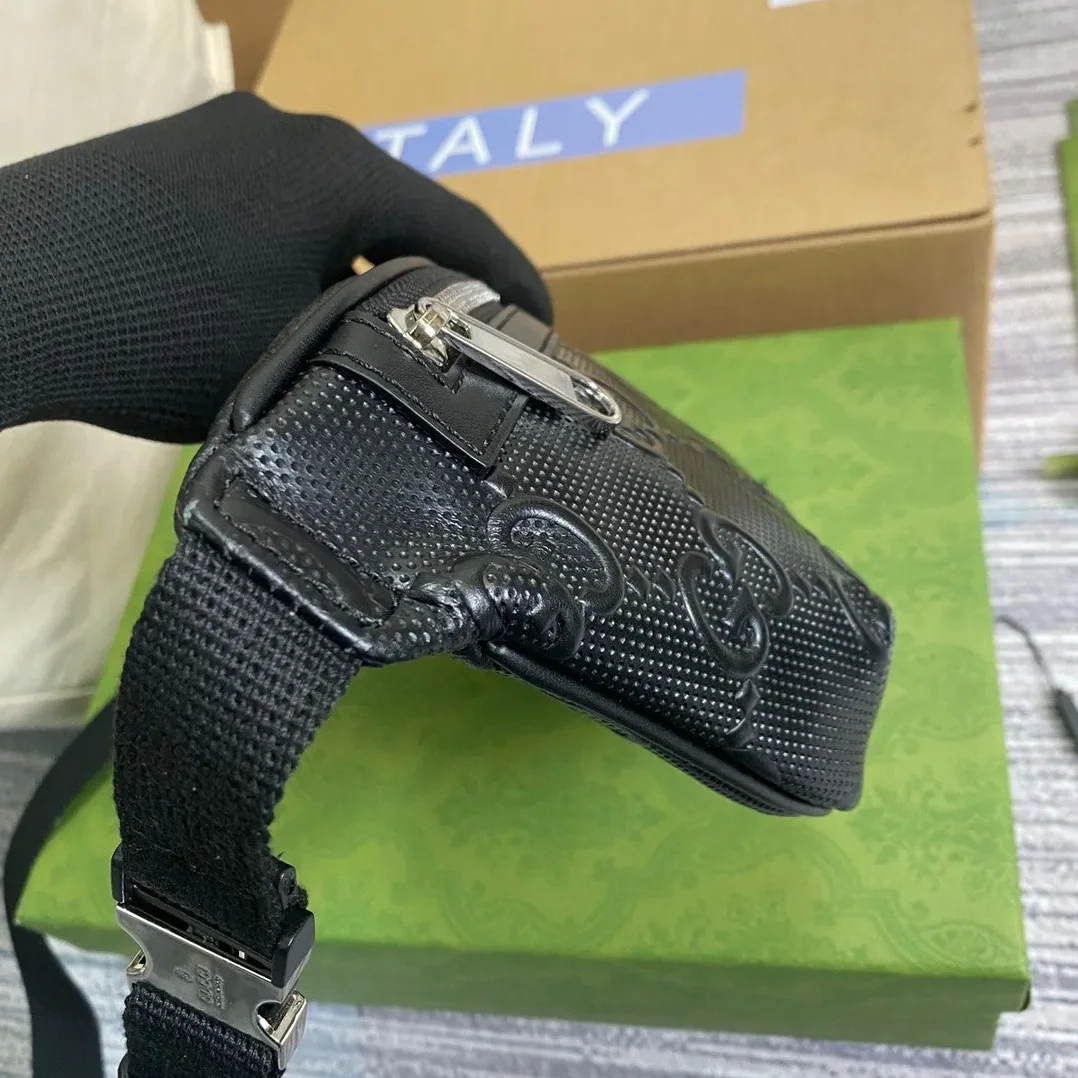 Gucci GG Embossed Belt Bag Black GG Embossed / Gucci GG Embossed Belt Bag Black GG Embossed /