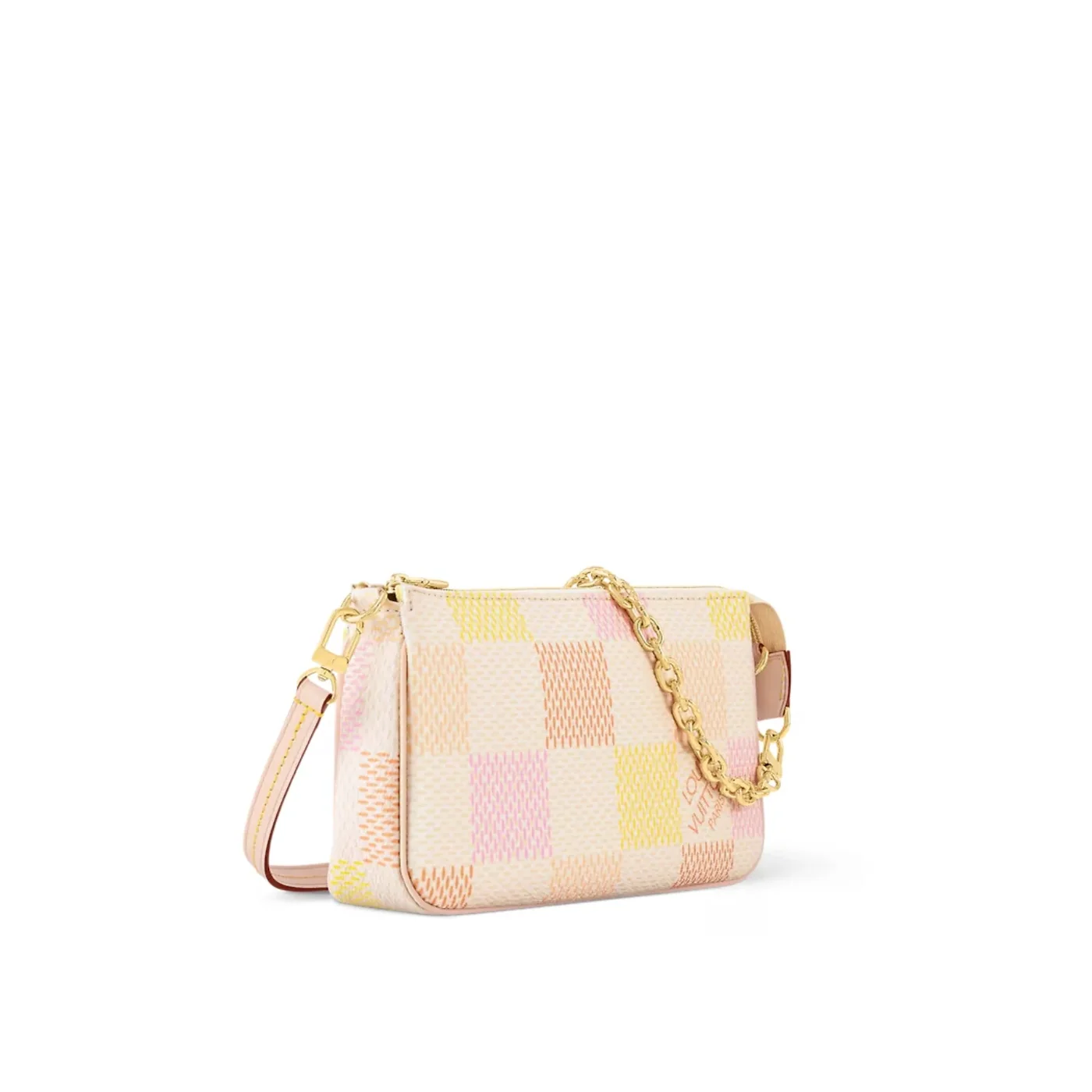 Louis Vuitton Pochette Accessoires Shoulder Bag in Pink Gold Hardware