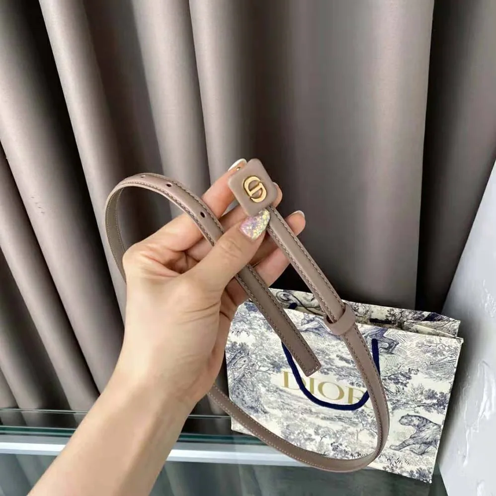 Dior Bobby Belt Warm Taupe Smooth Calfskin 12 MM for Women Dior Bobby Belt Warm Taupe Smooth Calfskin 12 MM for Women
