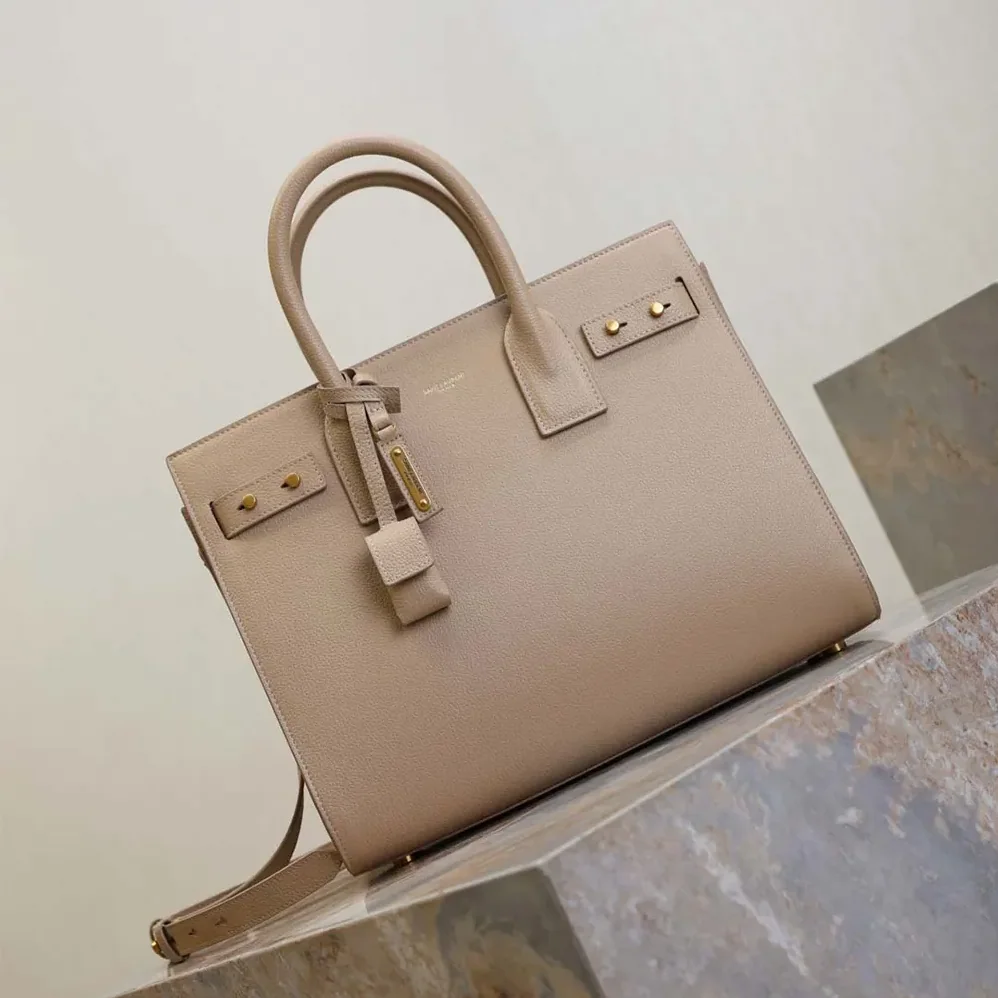 Saint Laurent YSL Small Sac De Jour In Supple Grained Leathe for Women in Beige Saint Laurent YSL Small Sac De Jour In Supple Grained Leathe for Women in Beige