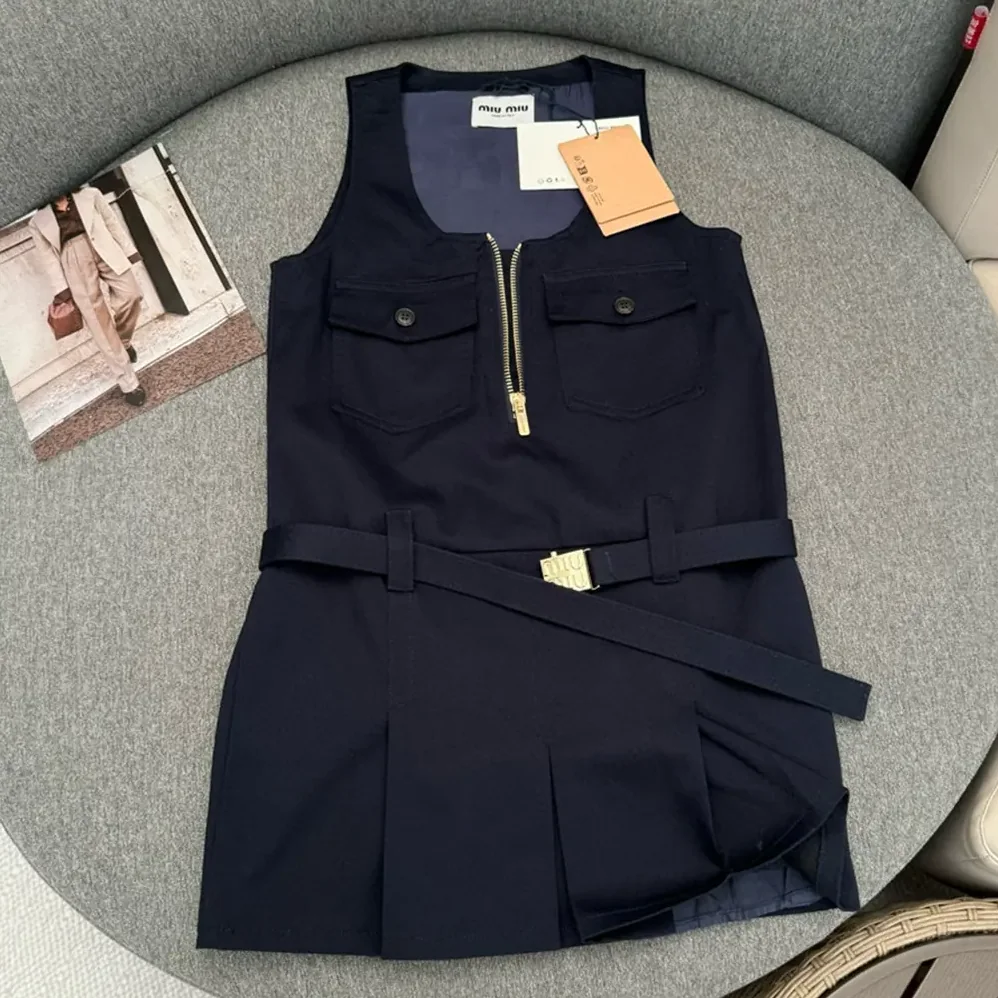 Miu Miu Chino Dress MF5411_1UPX_F0008_S_OOO for Women Miu Miu Chino Dress MF5411_1UPX_F0008_S_OOO for Women