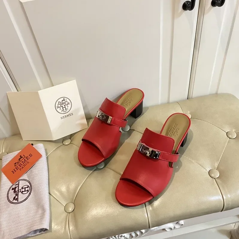 Hermes Candy Sandal Red , Shoes for Women