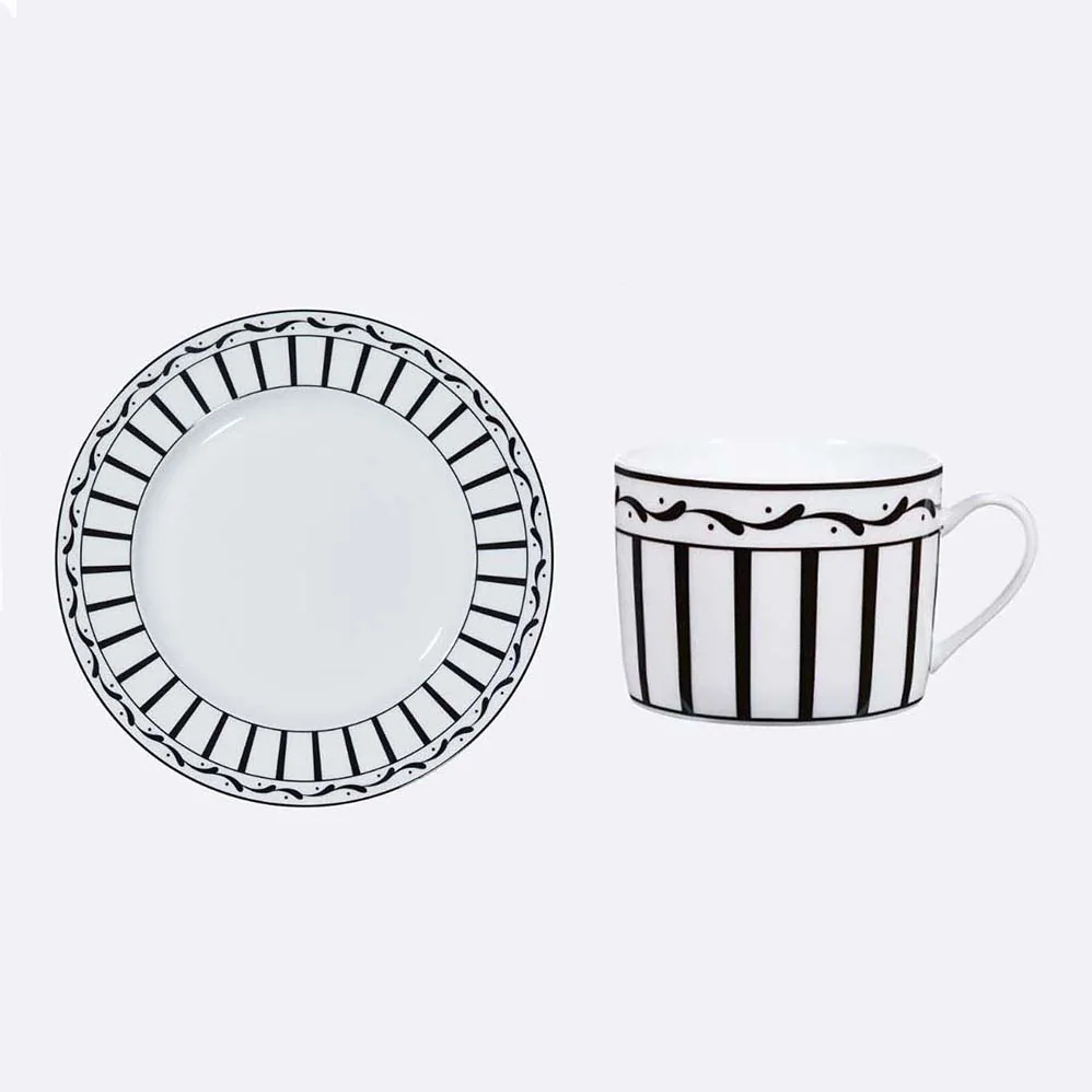 Dior Teacup Saucer White and Black Monsieur Dior for Unisex Dior Teacup Saucer White and Black Monsieur Dior for Unisex
