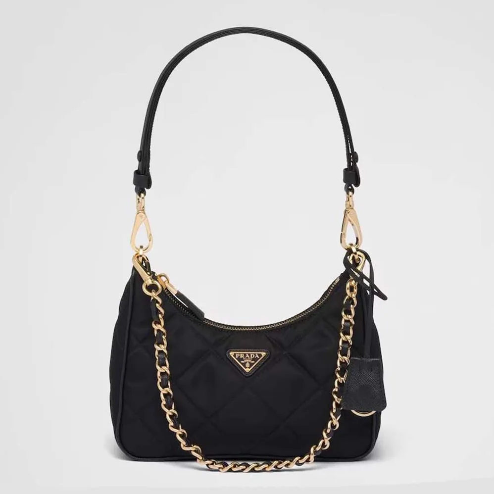 Prada Re-Edition 1995 Chaîne Re-Nylon Mini-bag for Women in Black Prada Re-Edition 1995 Chaîne Re-Nylon Mini-bag for Women in Black