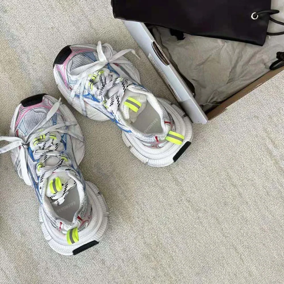 Balenciaga 3XL Sneaker in White Red and Blue Mesh and Polyurethane for Unisex Balenciaga 3XL Sneaker in White Red and Blue Mesh and Polyurethane for Unisex