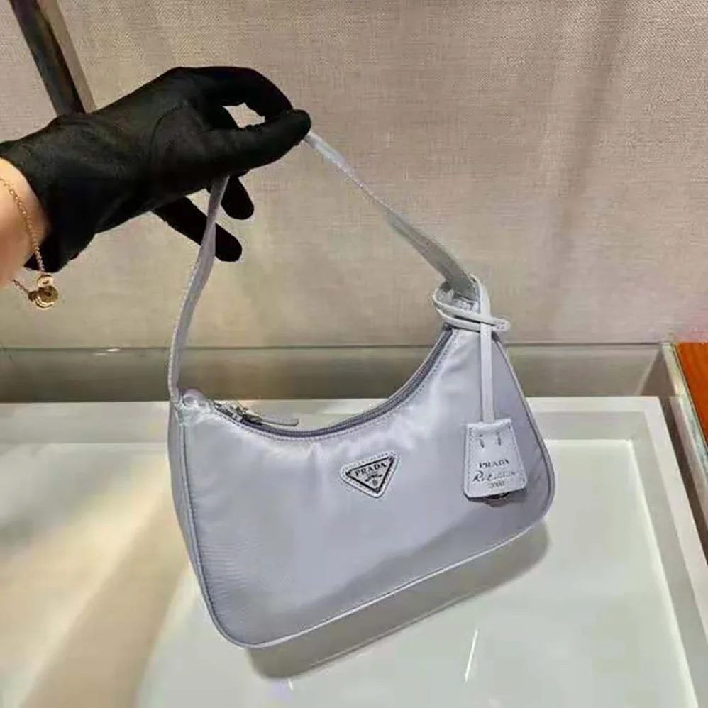 Prada Re-Nylon Re-Edition 2000 Mini-Bag for Women in Silver