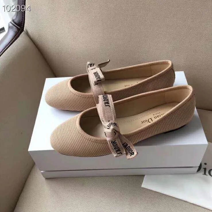Dior Miss J'adior Ballet Flat in Technical Canvas for Women in Pink