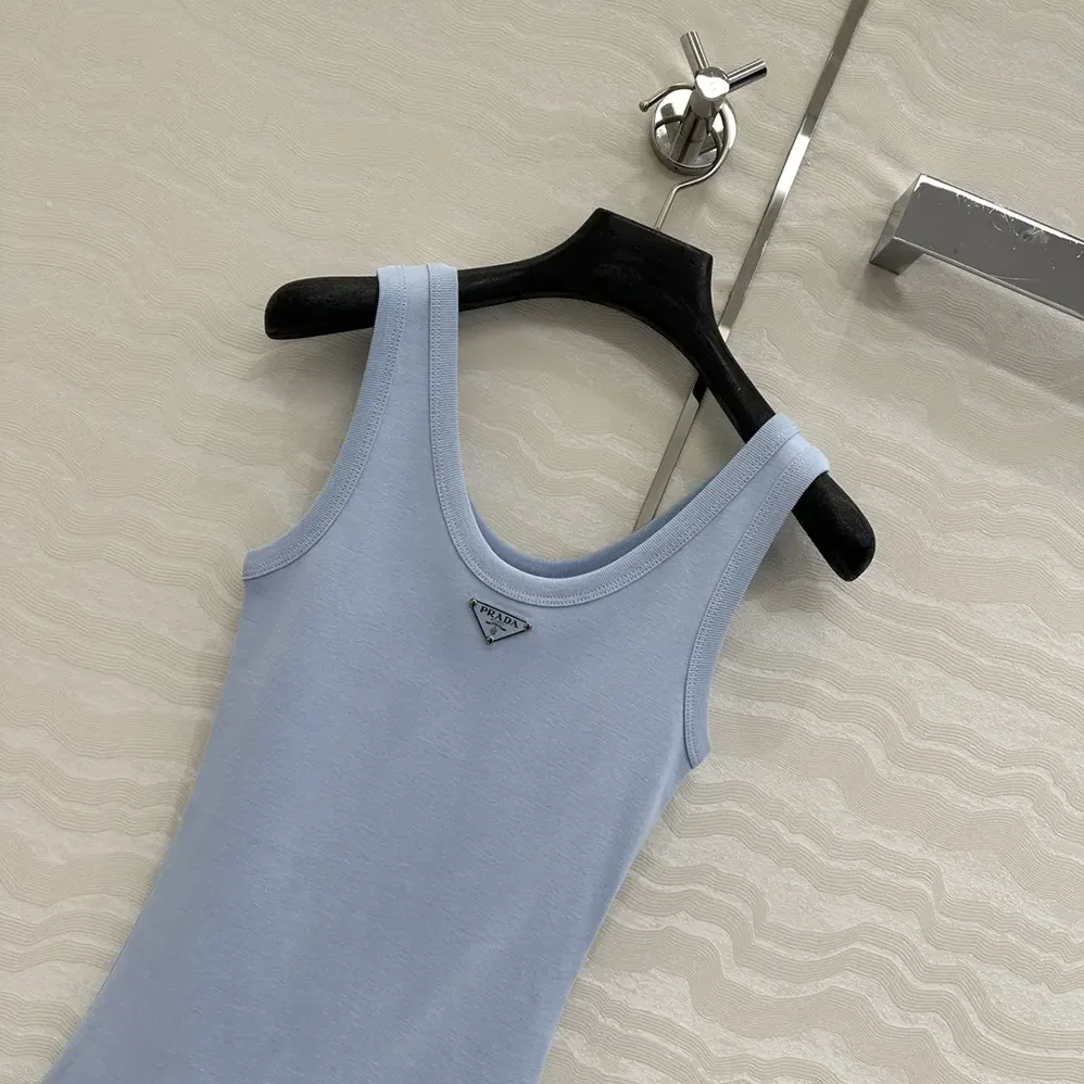 Prada Ribbed Knit Top for Men in Blue