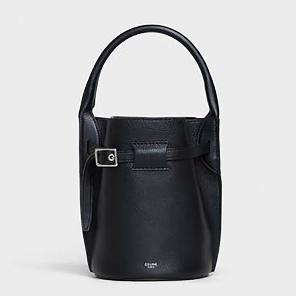 Celine Big Bag Nano Bucket in Supple Grained Calfskin for Women in Black