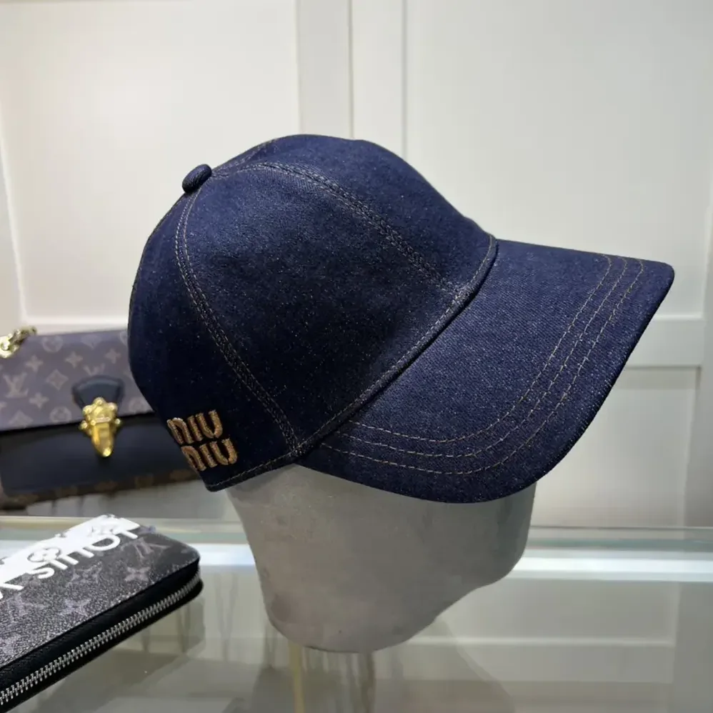Miu Miu Denim Baseball Cap 5HC274_AJ6_F0QV1 for Women Miu Miu Denim Baseball Cap 5HC274_AJ6_F0QV1 for Women
