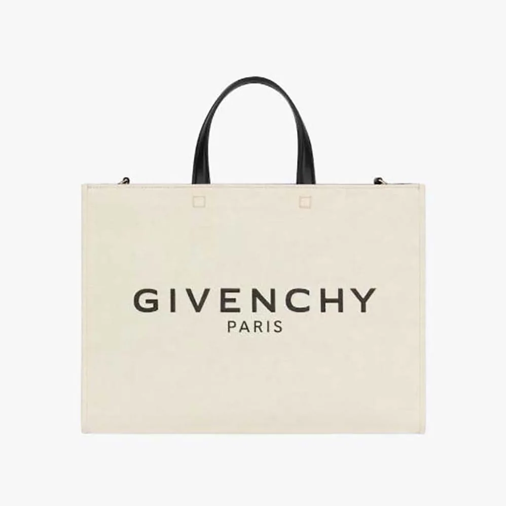Givenchy Medium G Tote Shopping Bag in Canvas for Women in Beige
