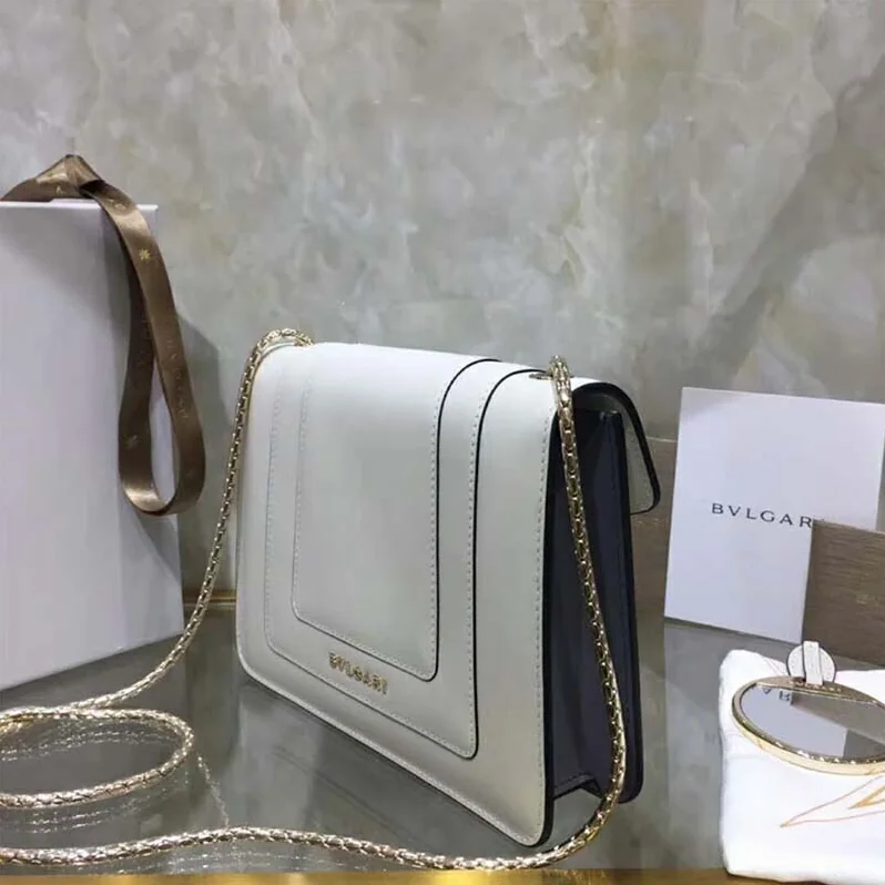 Bvlgari Serpenti Forever Pop Wishes in White Agate Calf Leather for Women