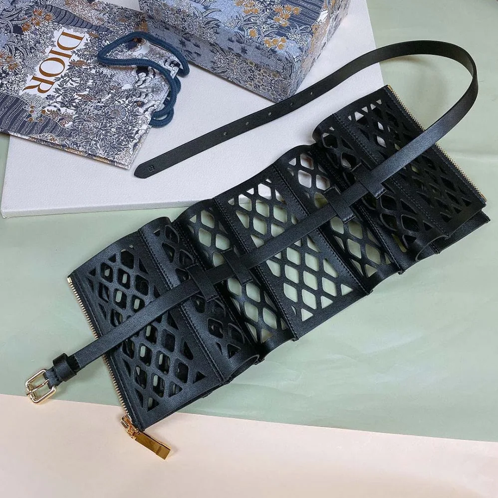 Dior D-Trap Corset Belt Black Smooth Calfskin 16 CM for Women Dior D-Trap Corset Belt Black Smooth Calfskin 16 CM for Women