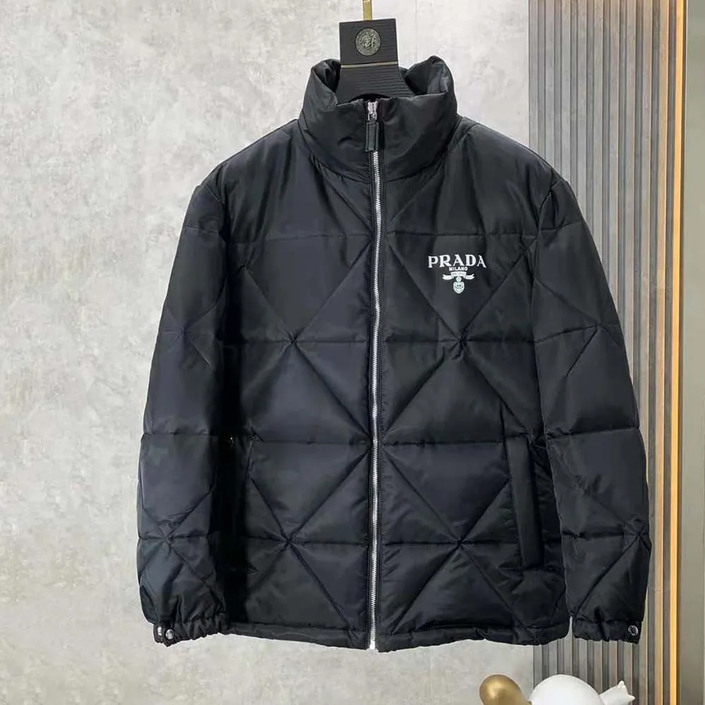 Prada Re-Nylon Down Jacket for Women in Black Prada Re-Nylon Down Jacket for Women in Black