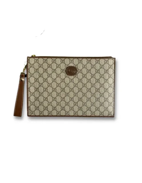 Pouch With Interlocking G Brown / Pouch With Interlocking G Brown /