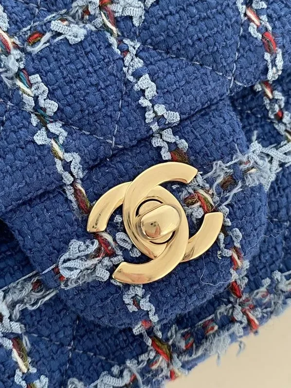 Small Flap Bag With Top Handle Blue / Small Flap Bag With Top Handle Blue /