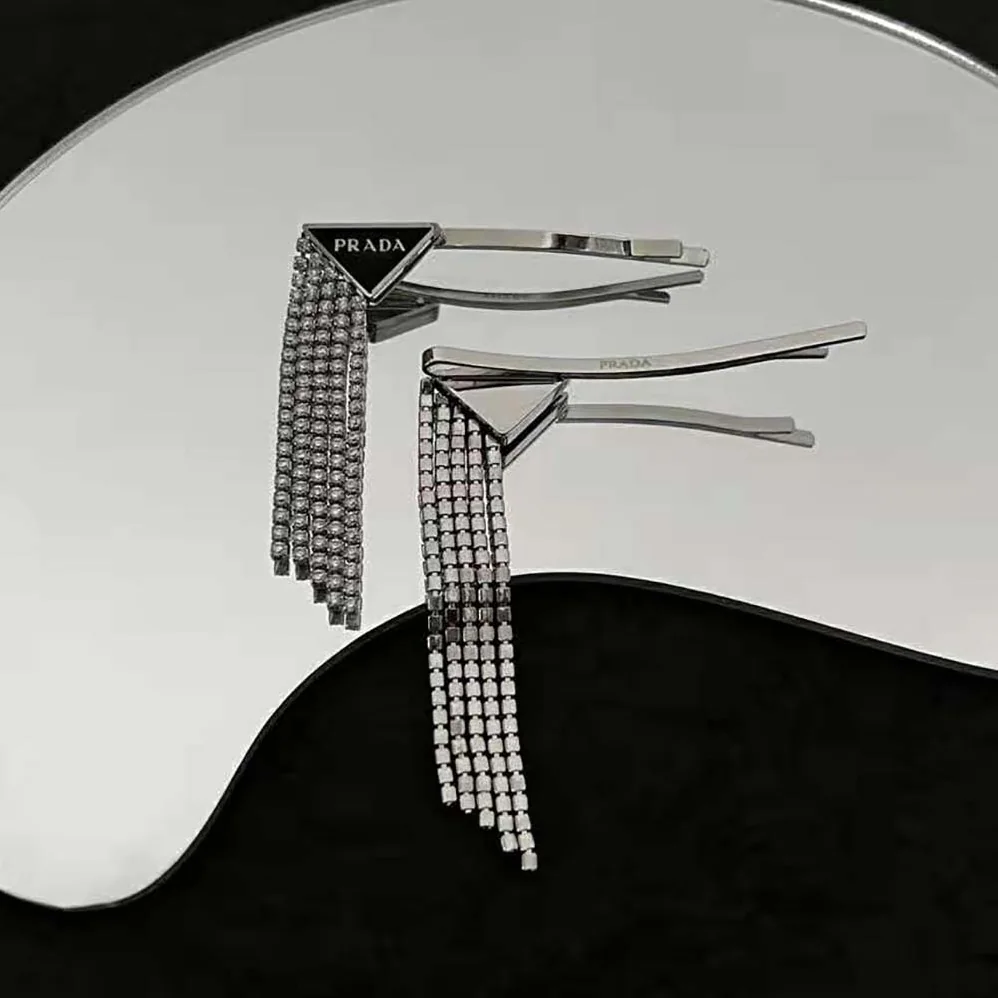 Prada Brass Hair Clip for Women