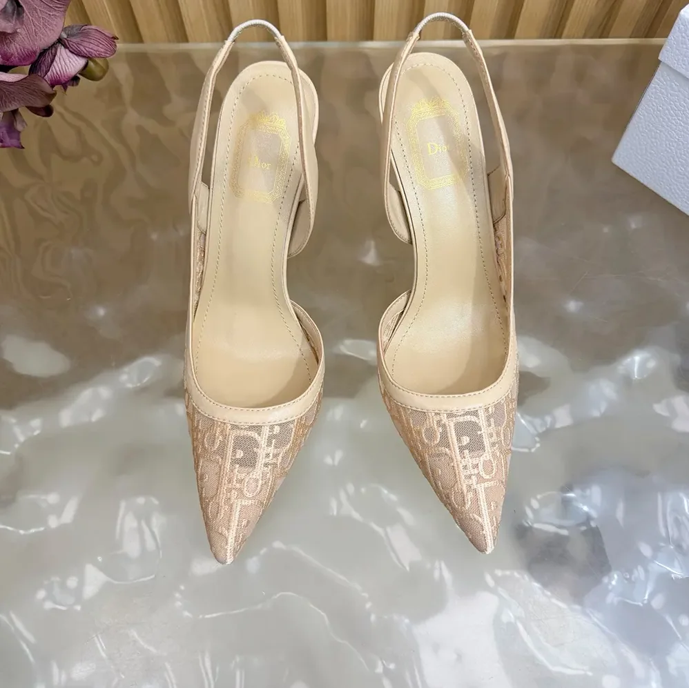 Dior Adiorable Slingback Pump Trench Dior Oblique Embroidered Mesh for Women Dior Adiorable Slingback Pump Trench Dior Oblique Embroidered Mesh for Women