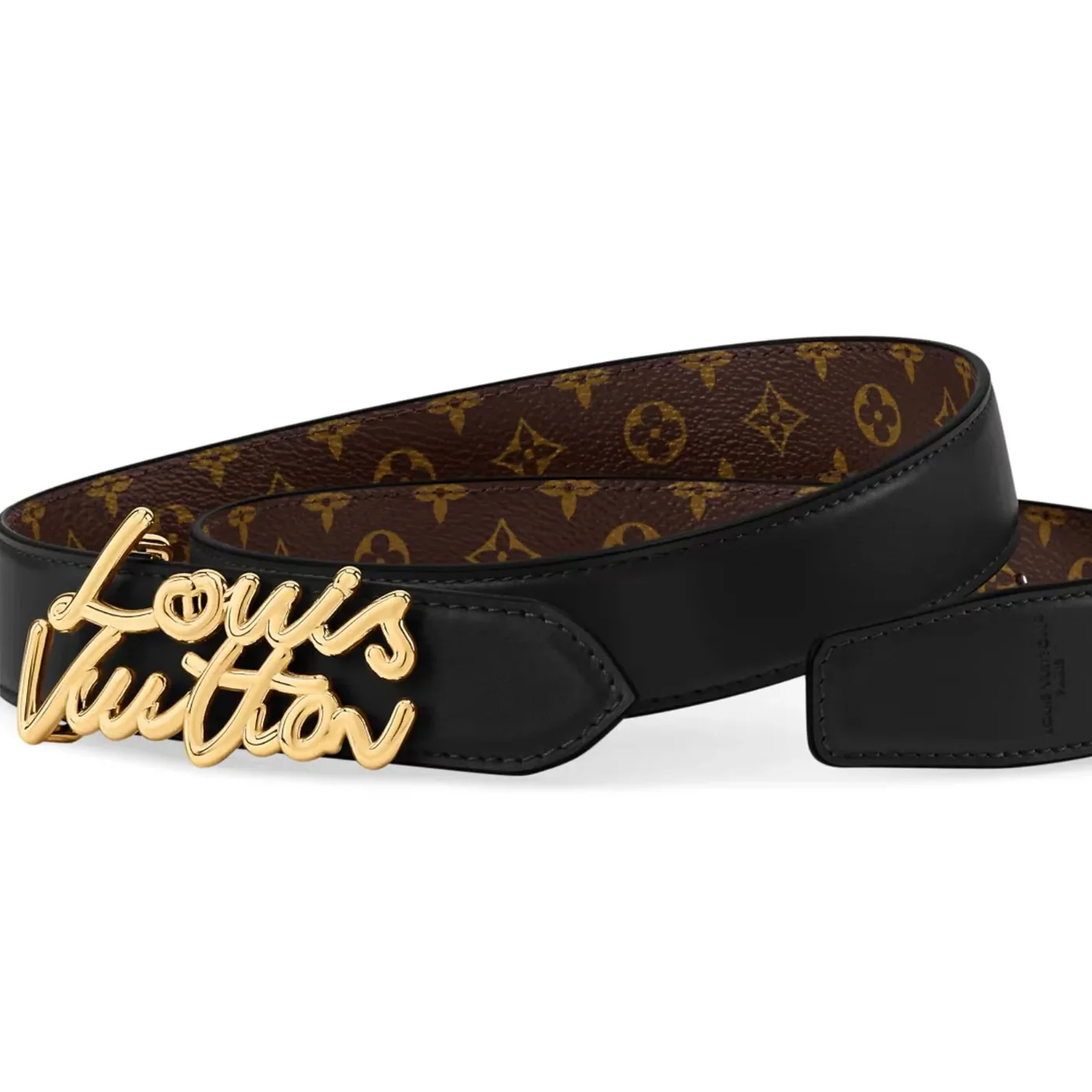 Louis Vuitton LV Script Belt Black Monogram -M4472V