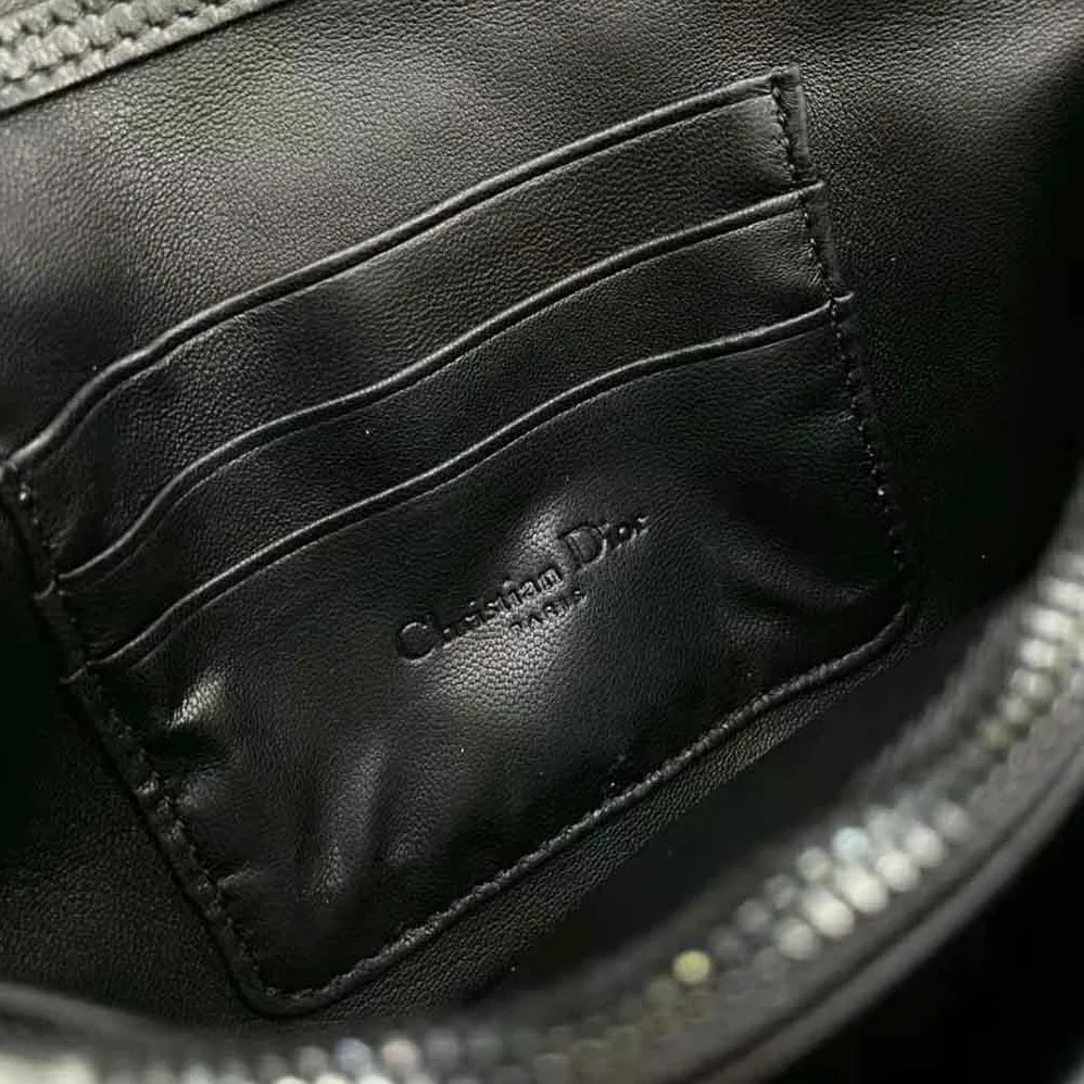 Dior Caro Macrocannage Pouch Black Quilted Macrocannage Calfskin for Women Dior Caro Macrocannage Pouch Black Quilted Macrocannage Calfskin for Women