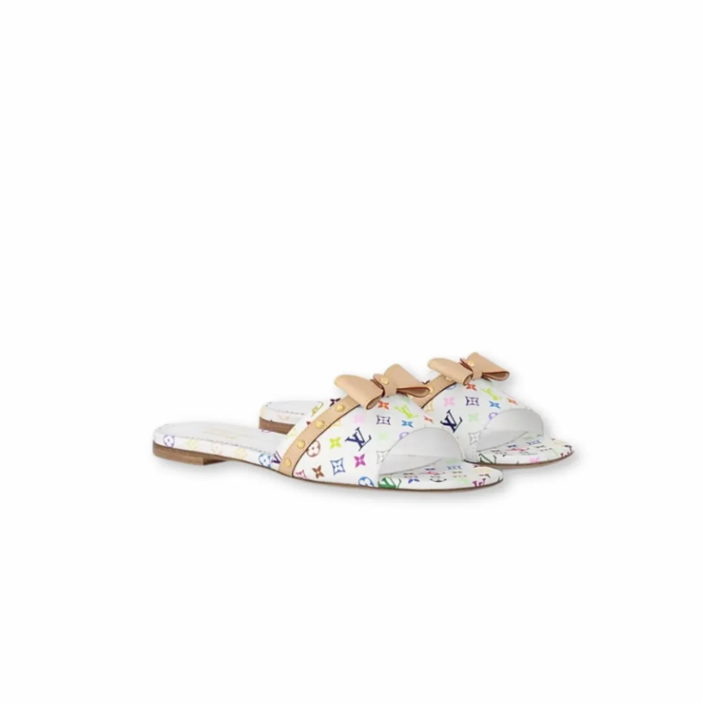 Louis Vuitton LV x TM 6AM Flat Mule White 1AGZUV Louis Vuitton LV x TM 6AM Flat Mule White 1AGZUV