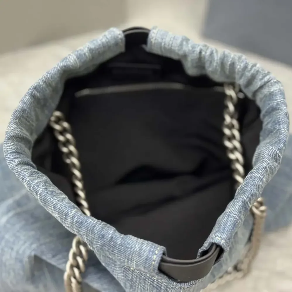 Balenciaga Crush Small Tote Bag Denim in Blue for Women Balenciaga Crush Small Tote Bag Denim in Blue for Women
