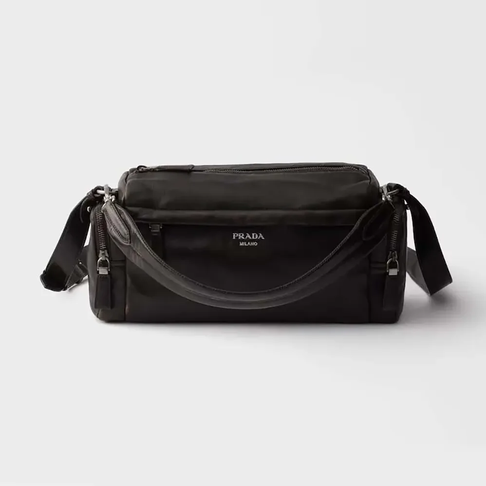 Prada Distressed Nappa Leather Shoulder Bag for Women