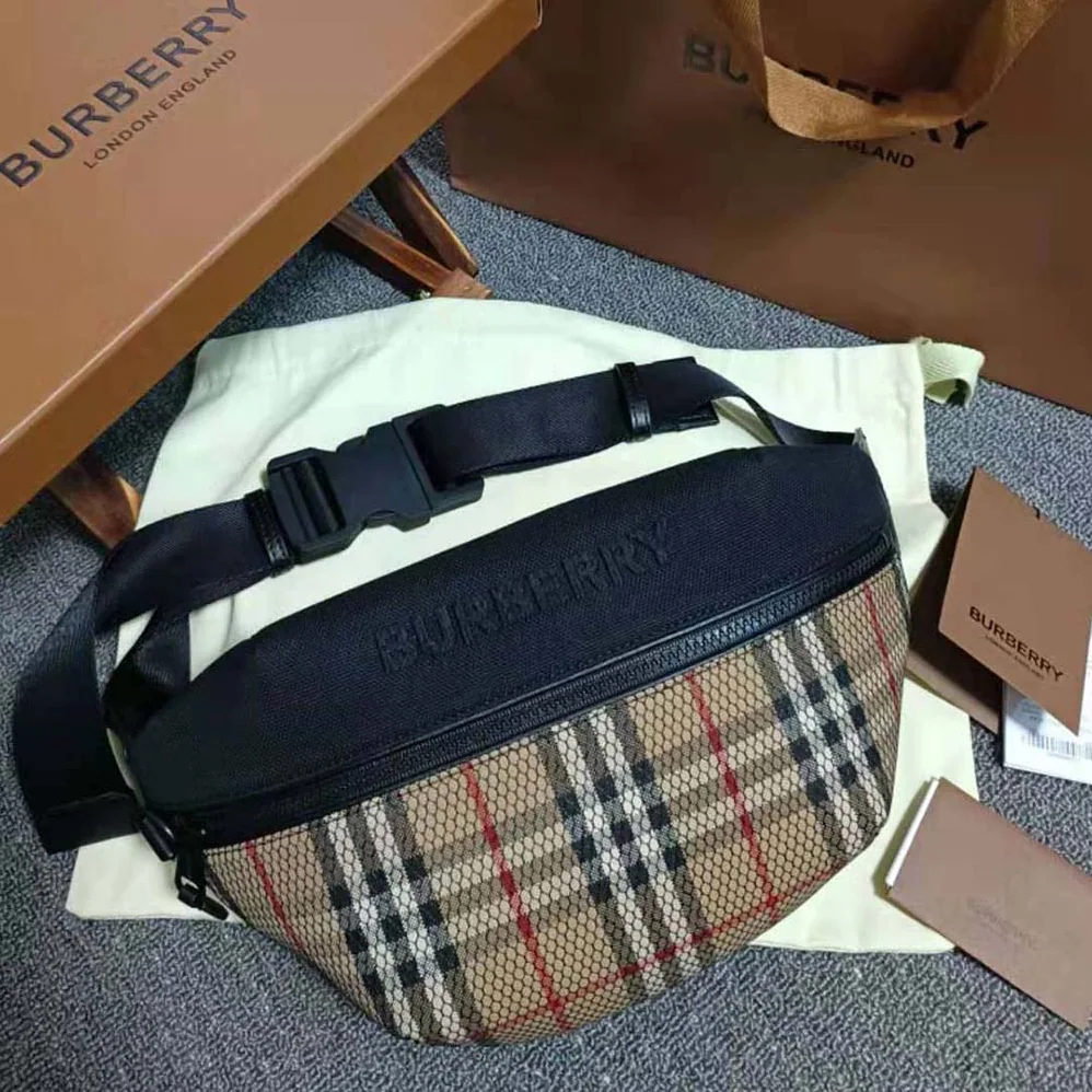 Burberry Sonny Belt Bag with Embroidered Burberry Lettering for Women Burberry Sonny Belt Bag with Embroidered Burberry Lettering for Women