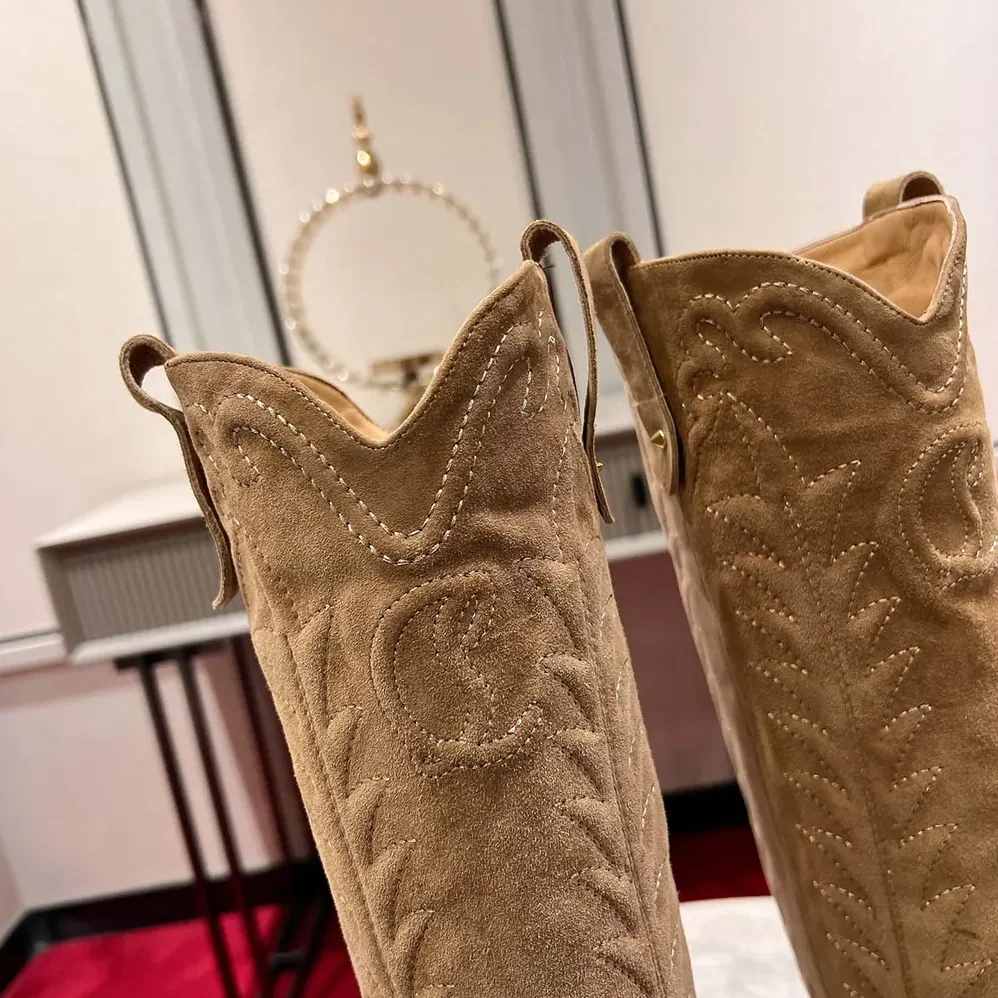 Christian Louboutin Santia Botta 85 mm Boots Veau Velours for Women