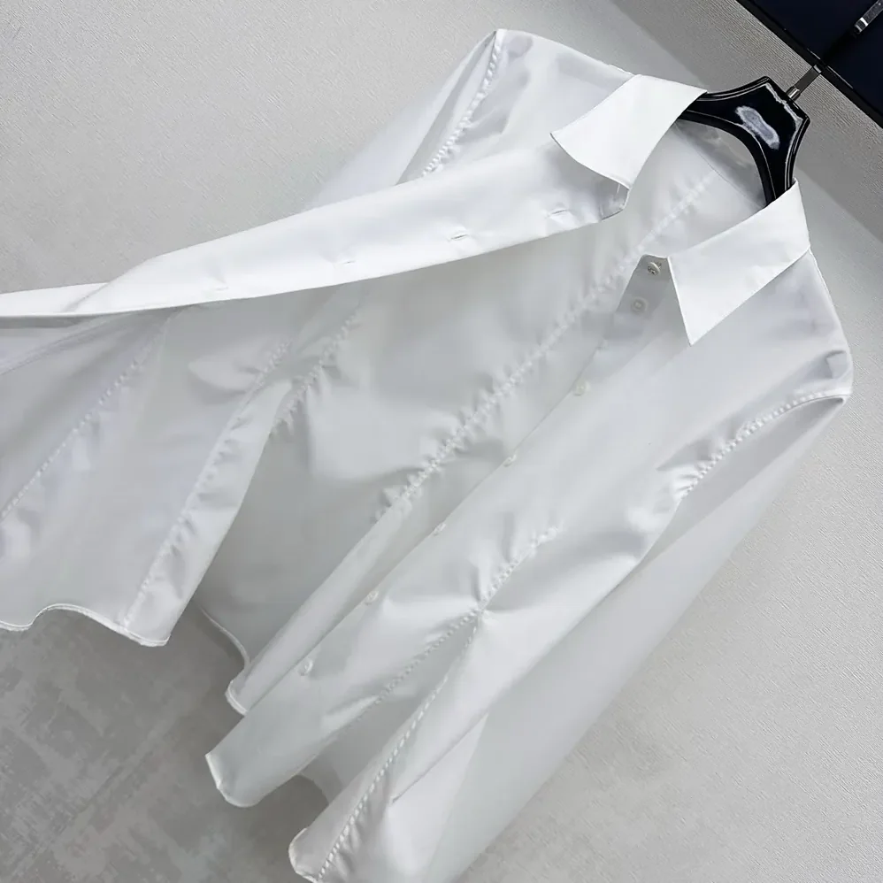 Dior Peplum Blouse White Cotton Poplin for Women