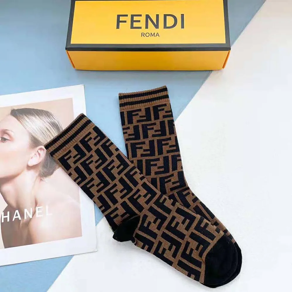 Fendi Multicolor Terrycloth Socks-FXZ539A5NRF0QE1 for Women
