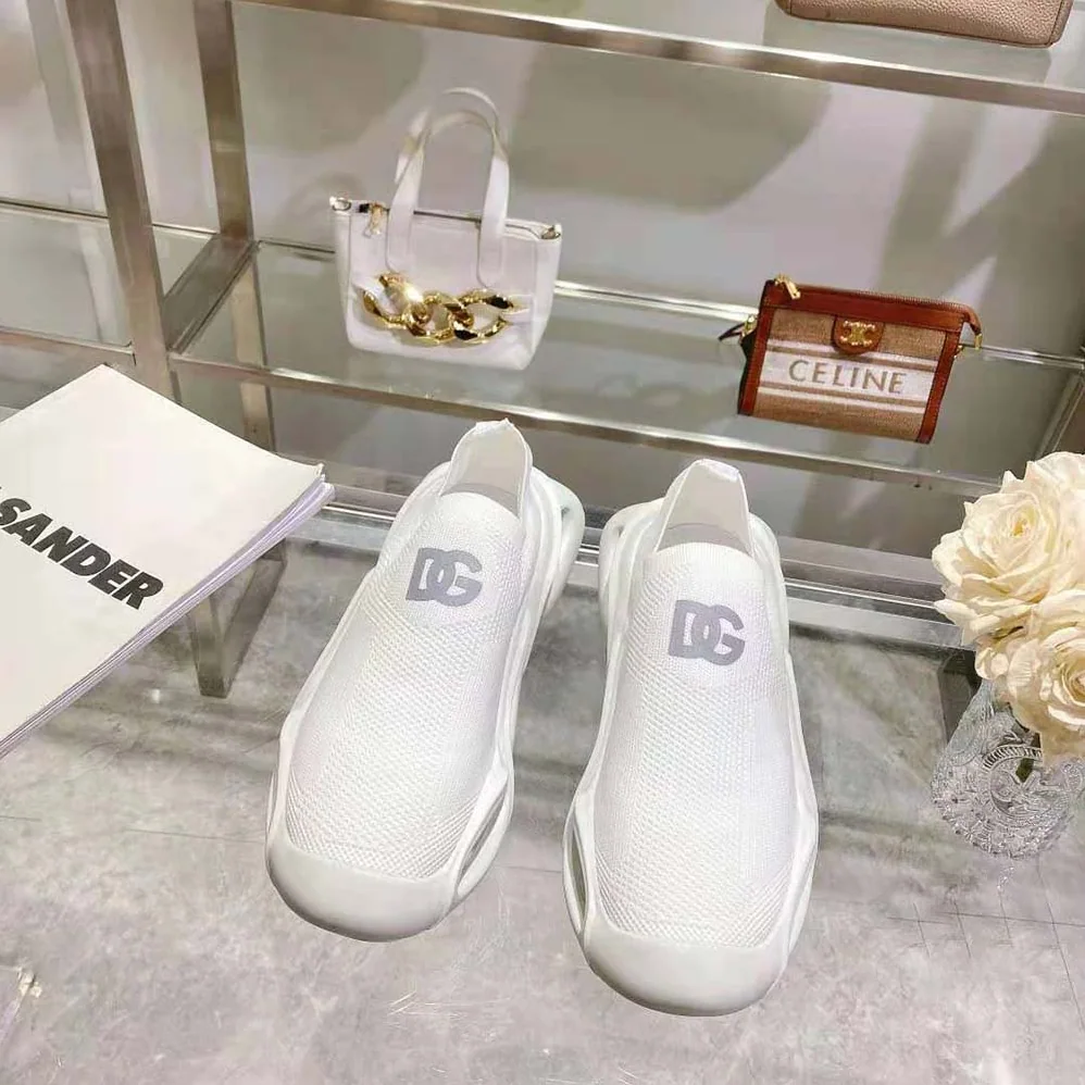 Dolce Gabbana D&G Stretch Mesh Wave Sneakers for Unisex in White