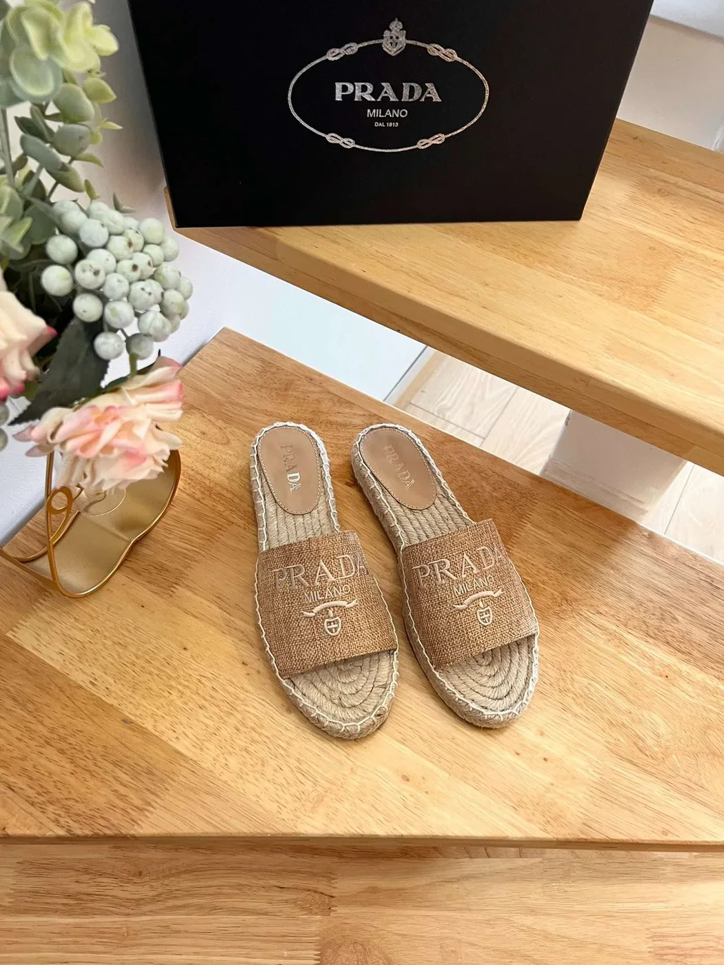 Prada Fabric Espadrilles Brown Prada Fabric Espadrilles Brown