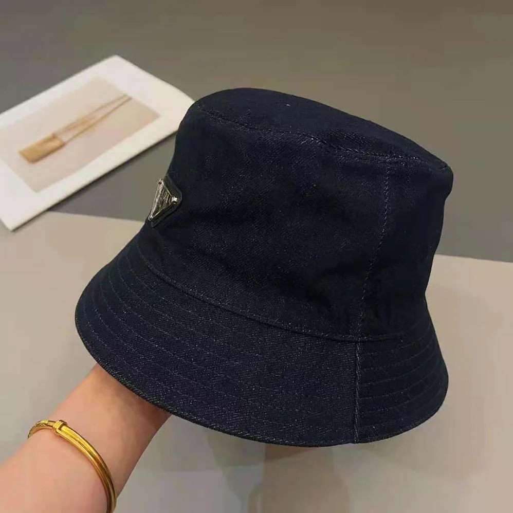 Prada Denim Bucket Hat for Women in Navy Prada Denim Bucket Hat for Women in Navy