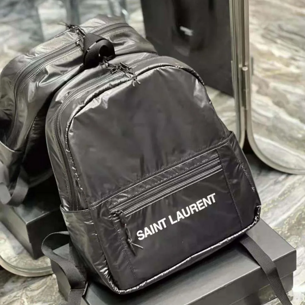 Saint Laurent YSL Nuxx Backpack in Nylon for Women in Black Saint Laurent YSL Nuxx Backpack in Nylon for Women in Black