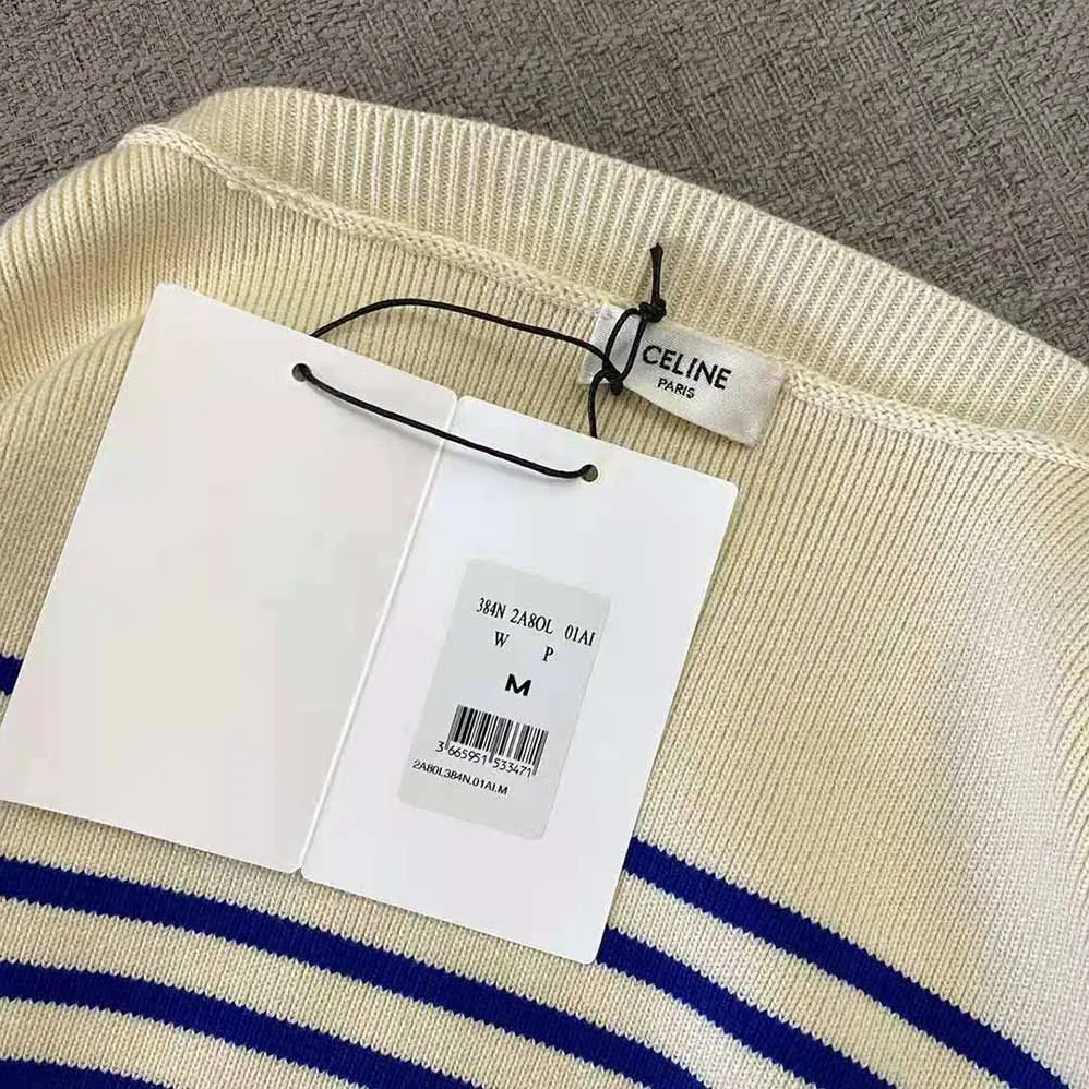 Celine Boxy Mariniere Sweater in Striped Cotton for Women Celine Boxy Mariniere Sweater in Striped Cotton for Women