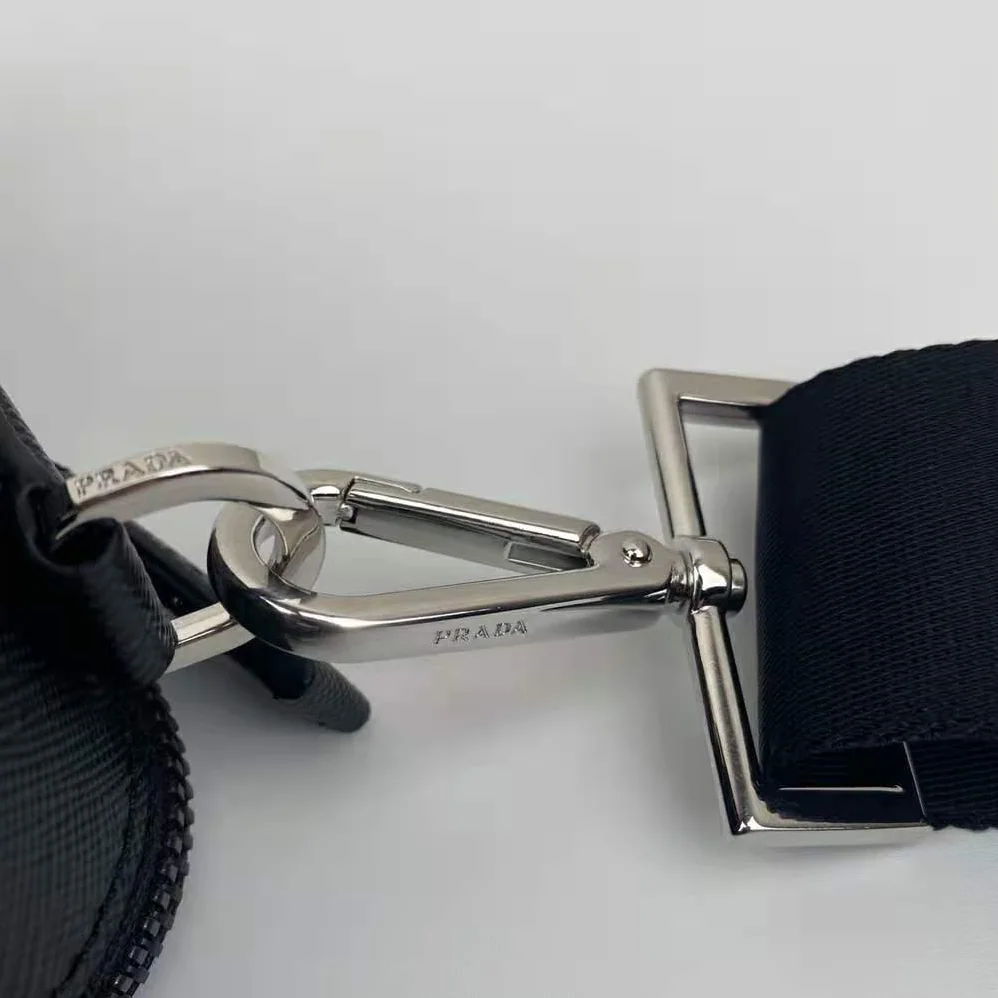 Prada Brique Saffiano Leather Cross-Body Bag for Men in Black
