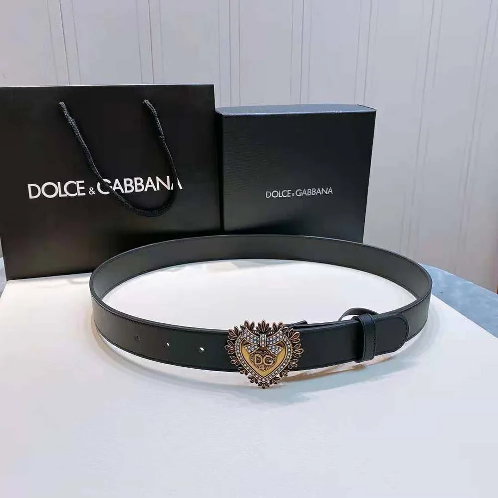 Dolce Gabbana D&G Devotion Belt in Lux Leather for Women