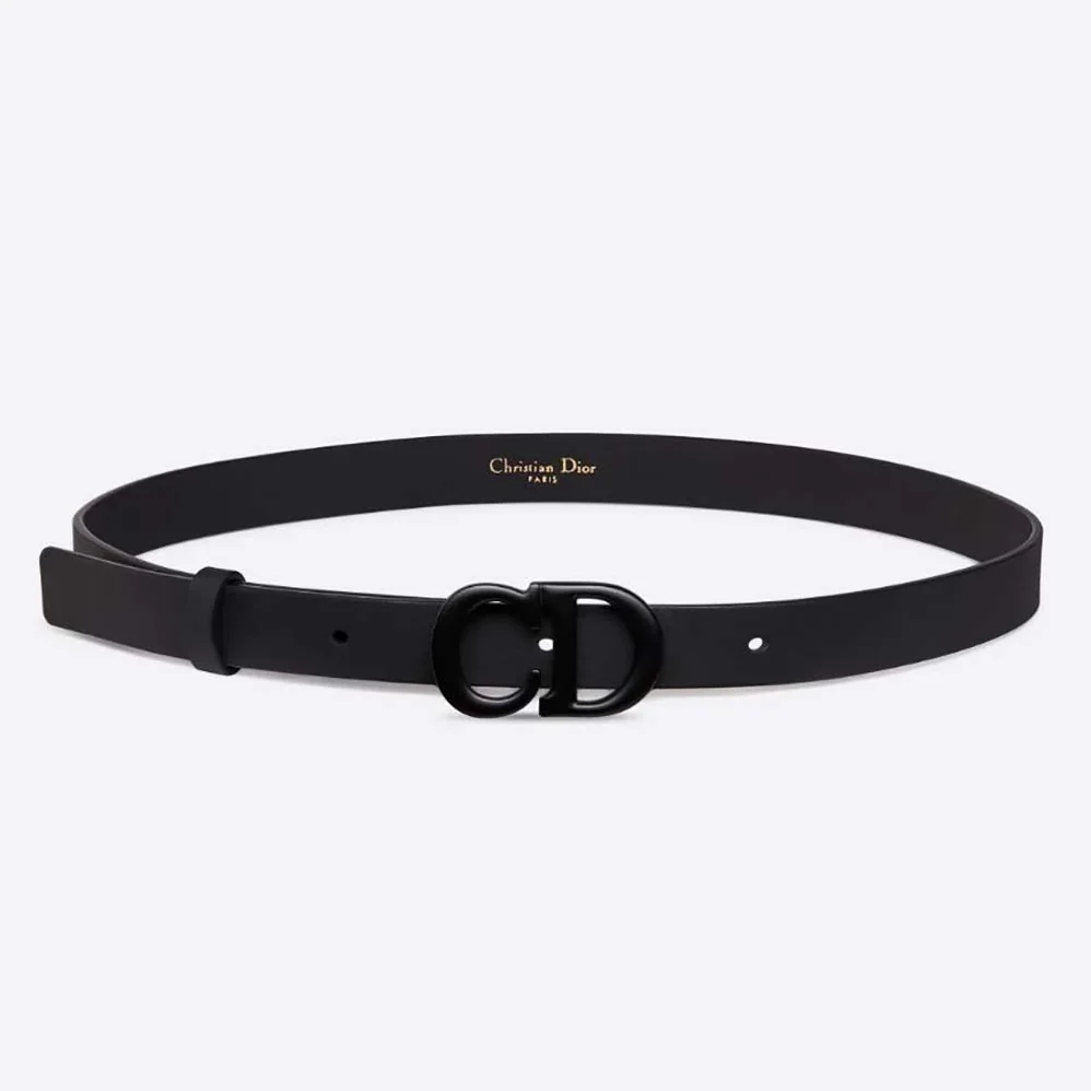 Dior Saddle Matte Black Matte Calfskin, 20 MM for Women