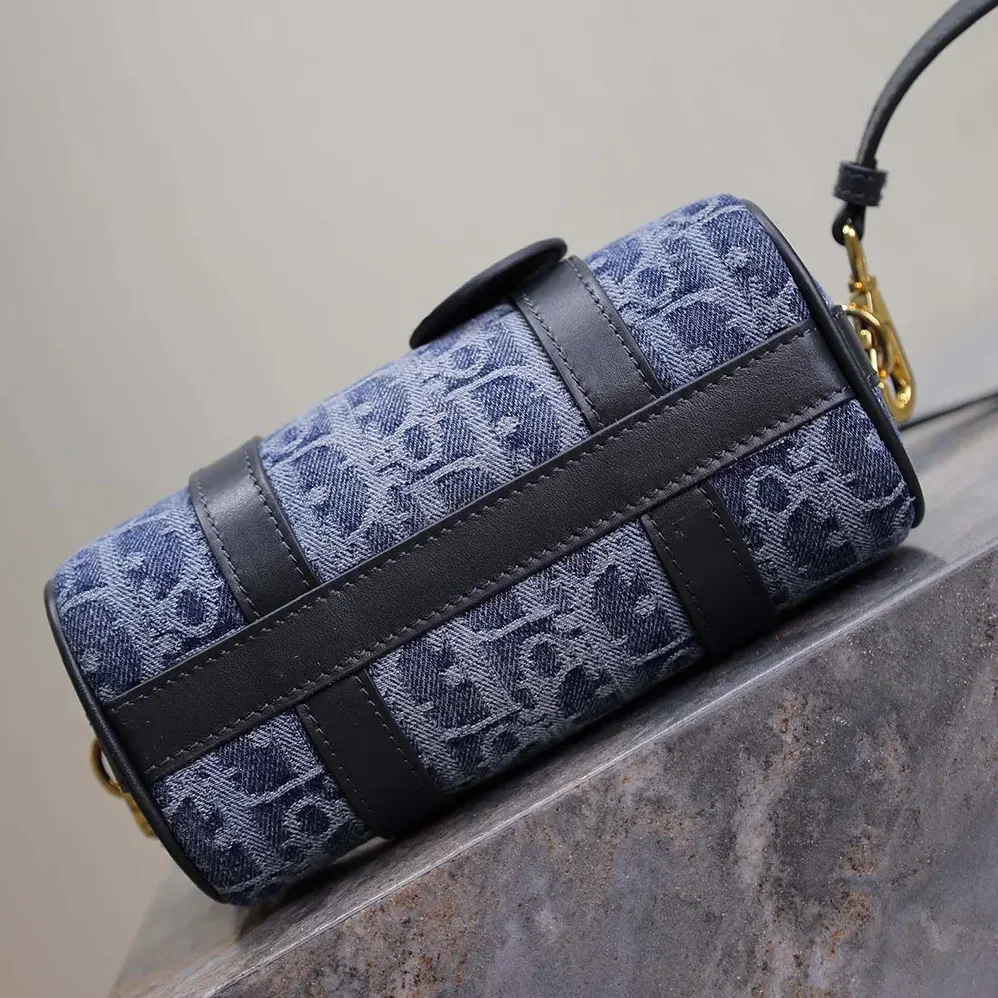 Dior Groove 20 Bag Blue Denim Dior Oblique Jacquard for Women