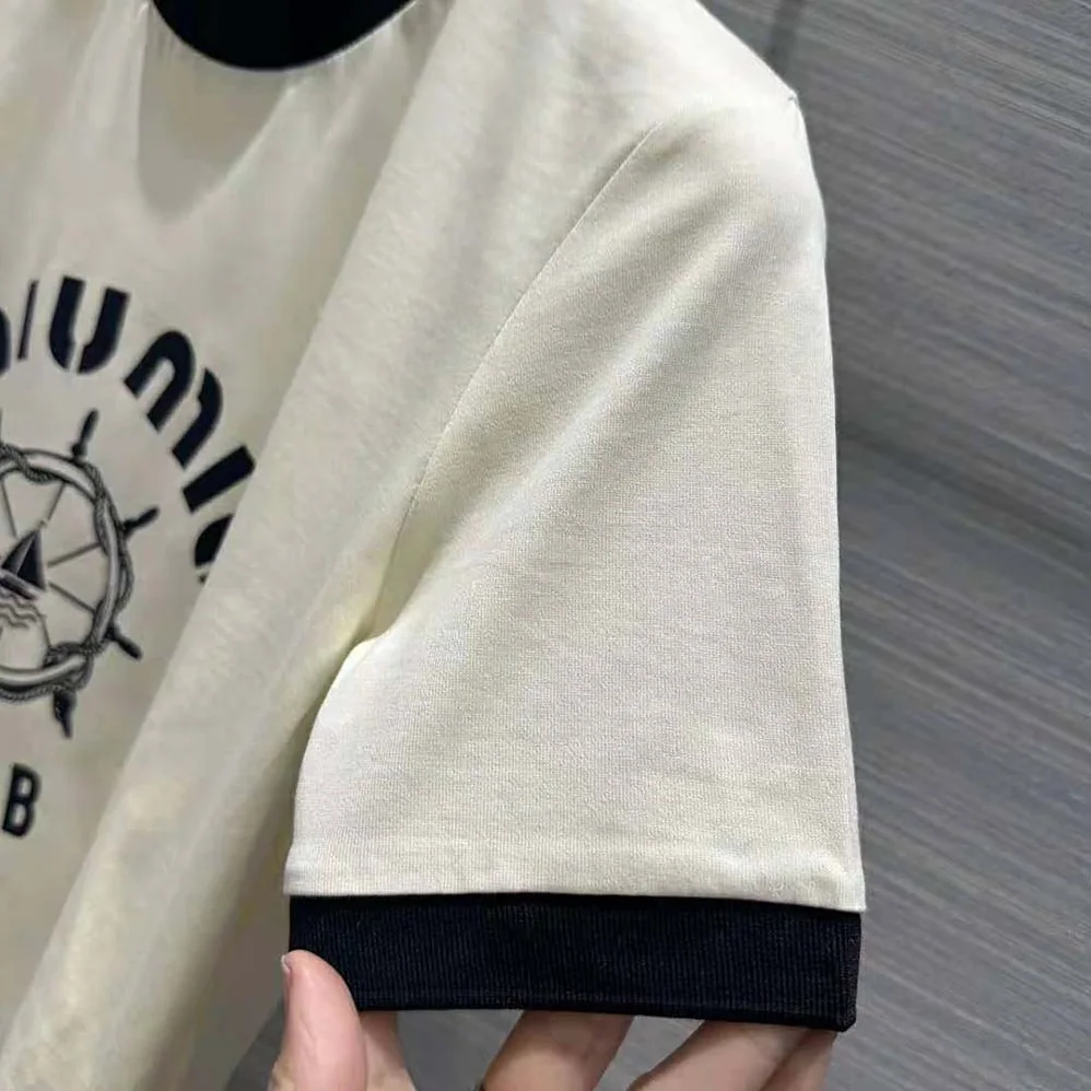 Miu Miu Print Jersey T for Women in shirt with Print Logo Miu Miu Print Jersey T for Women in shirt with Print Logo