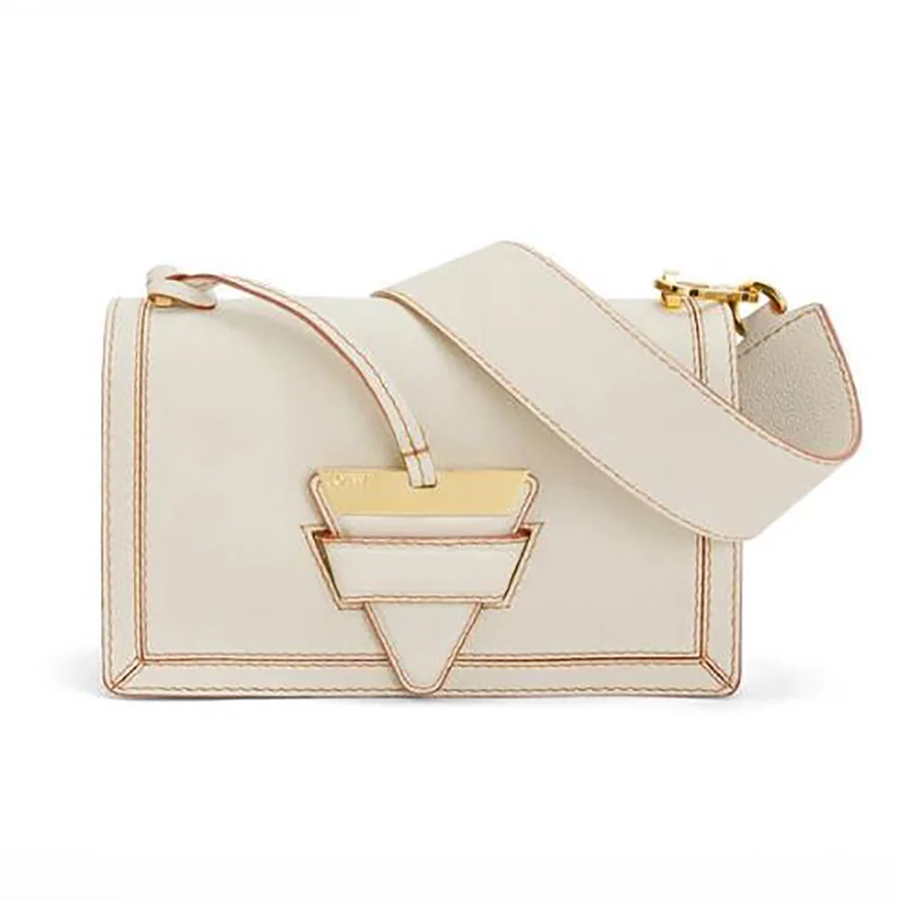 Loewe Mini Barcelona Bag in Soft Grained Calfskin for Women in White