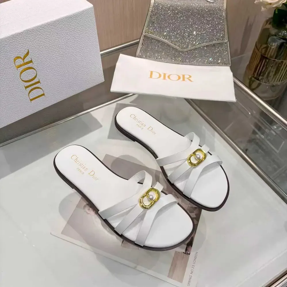 Dior 30M Slide White Calfskin for Women