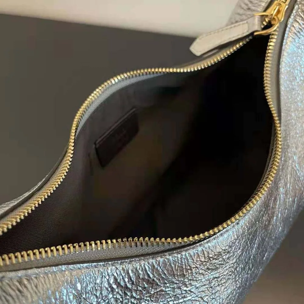 Fendi Fendigraphy Small Silver Laminated Leather Bag for Women
