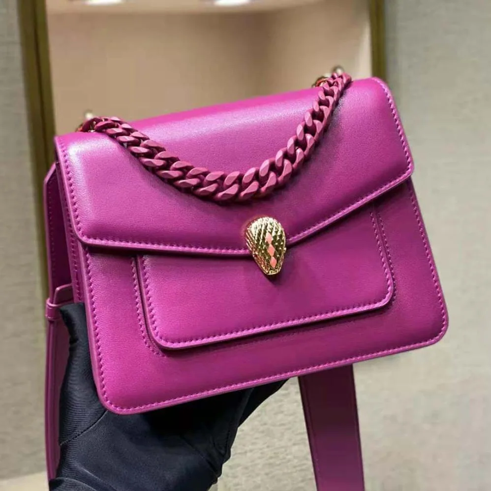 Bvlgari Serpenti Forever Crossbody Bag in Purple Nappa Leather for Women