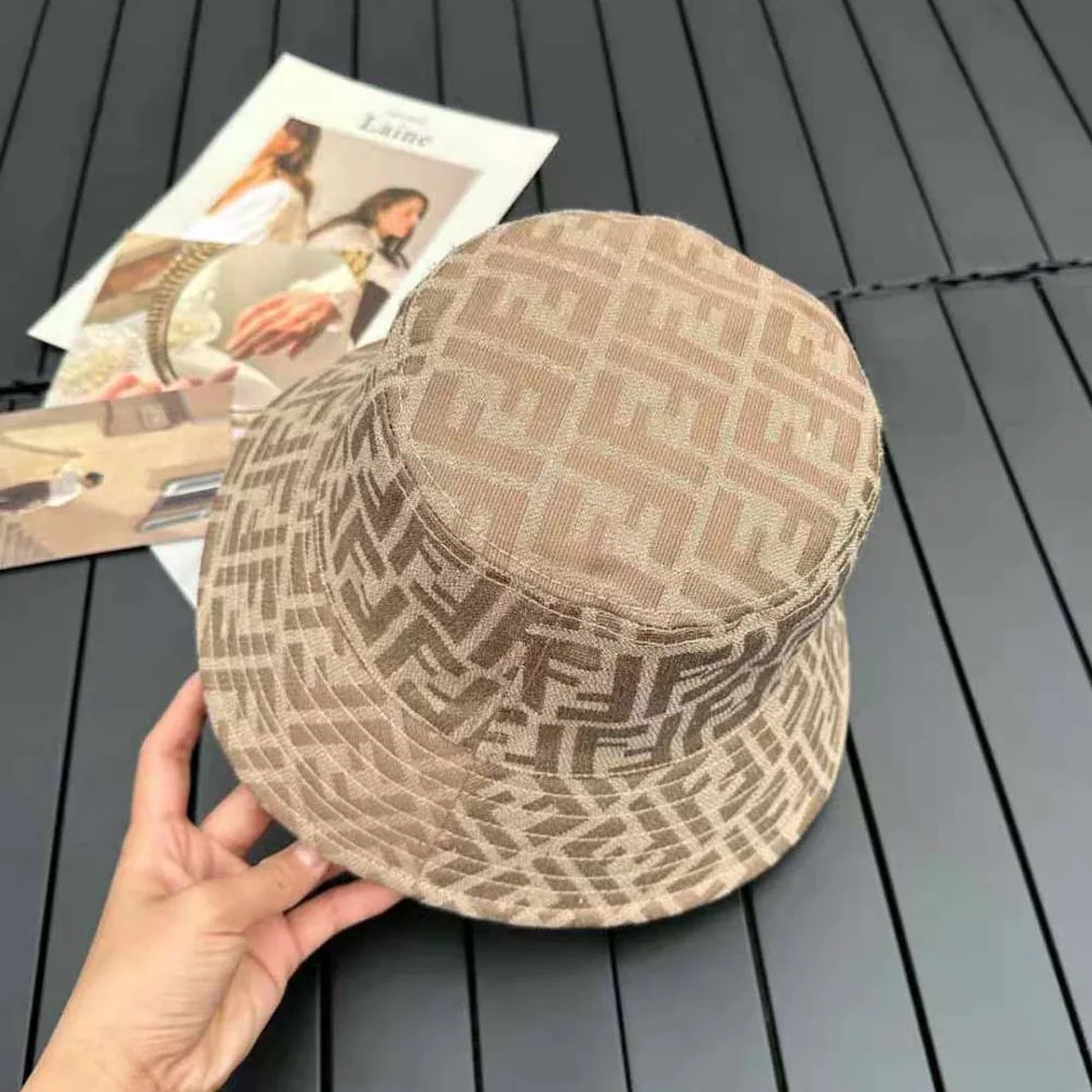 Fendi Brown Tech Fabric Hat for Women Fendi Brown Tech Fabric Hat for Women
